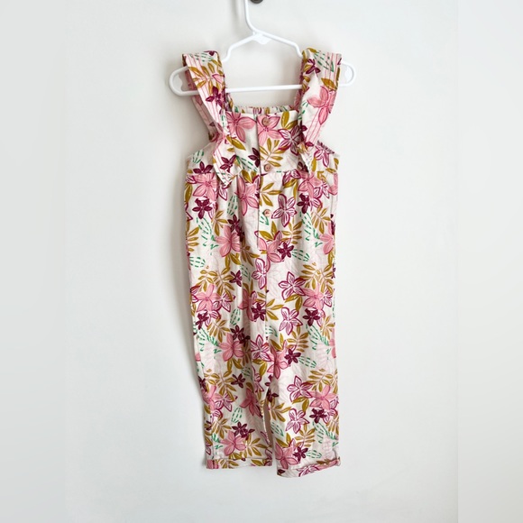 ZARA Floral Jumper with Flutter Straps Toddler Girl Size 3-4yrs NEW - Picture 5 of 8